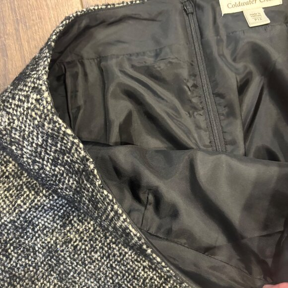 Coldwater Creek VTG Womens Tweed Shimmery Pencil Skirt P12 Academia Preppy Goth - Picture 6 of 9